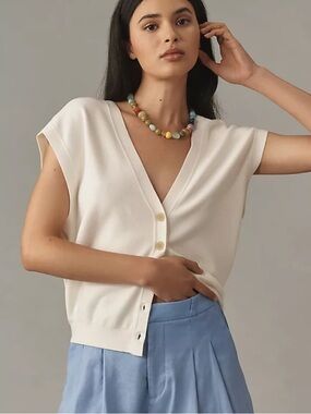 Anthropology Maeve Button Down Sweater Cardigan XL